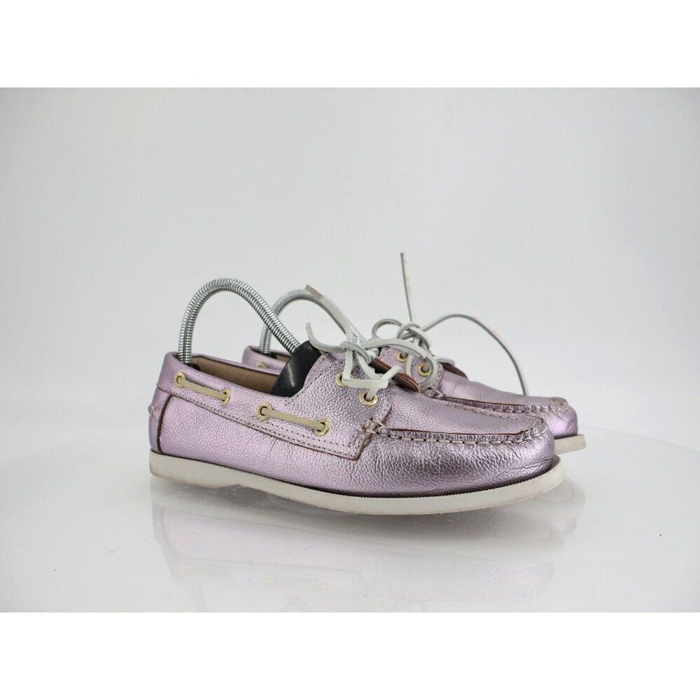 Sebago Seashell Two Eye Loafer Womens 8.5M Pink Metallic Comfort Moc Toe Flat